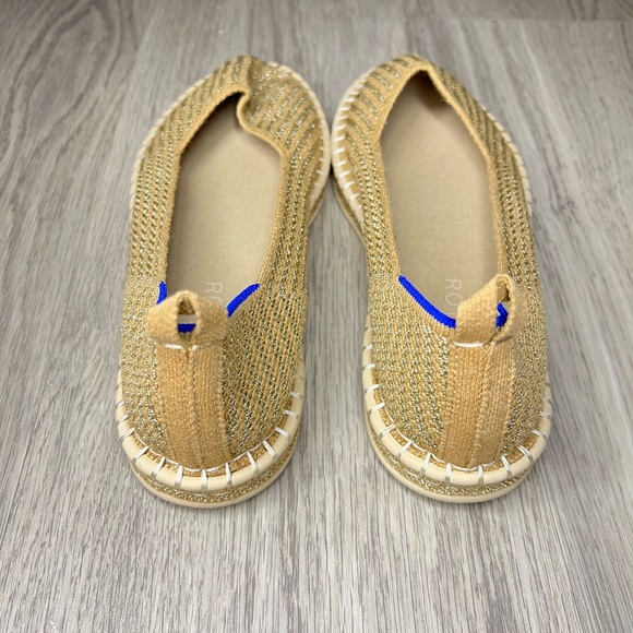 Rothy’s The Espadrille Gold Stripe Sz 8 - Picture 2 of 9